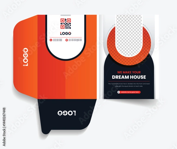 Obraz Presentation folder design template for your business identity and branding creative modern theme