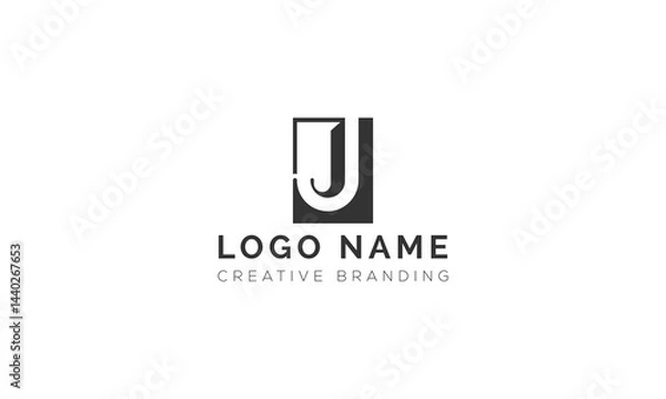 Fototapeta Minimalist J Logo for Branding and Identity.