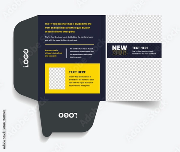 Obraz Presentation folder design template for your business identity and branding creative modern theme