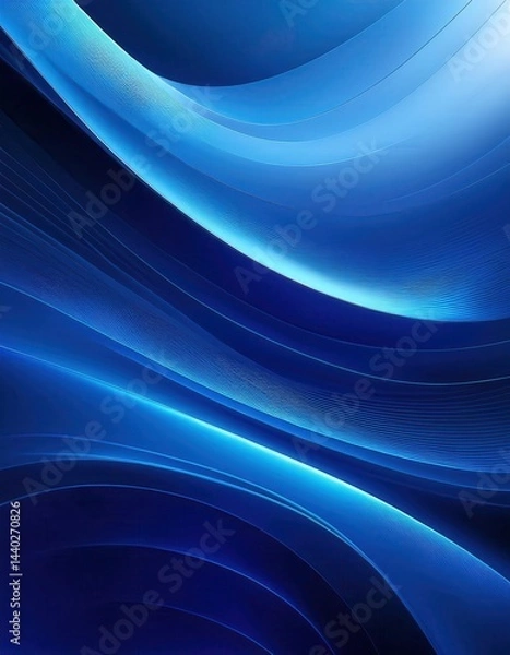 Obraz Flowing abstract gradients in soothing blue tones create a serene backdrop for various design applications