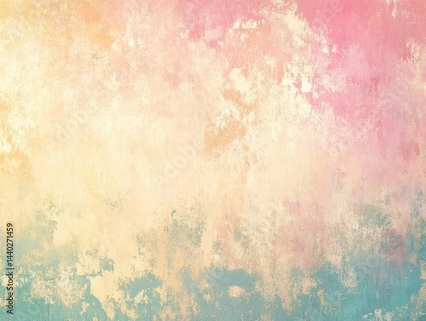 Fototapeta Abstract Pastel Textured Background with Soft Pink, Yellow, and Blue Hues
