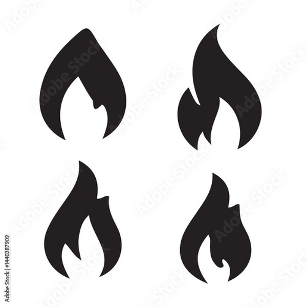 Obraz Fire Flame fire icon fire logo fire vector flame logo 