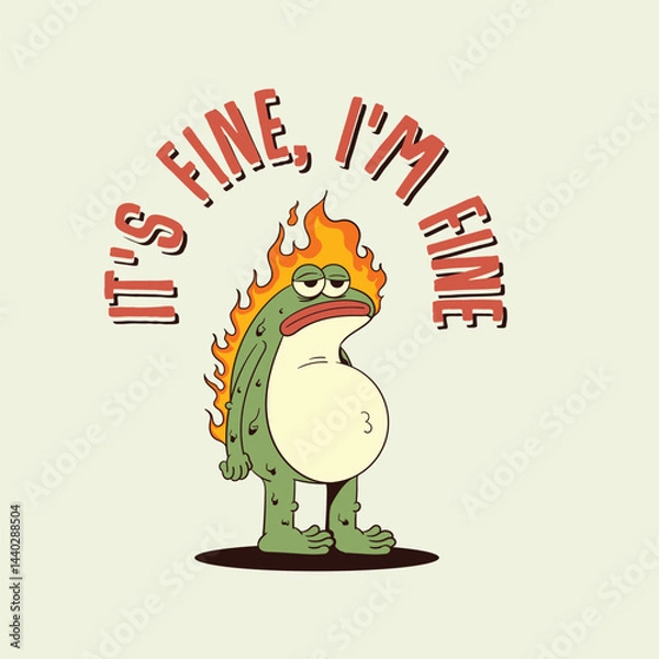 Obraz Overwhelmed Frog Saying Everything is Okay