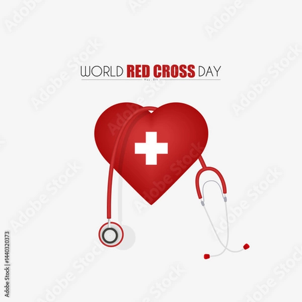 Obraz World red cross day poster, red cross and nurse day concept, 8 may