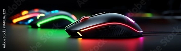 Obraz A hand skillfully adjusting the DPI settings of a gaming mouse in a dimly lit environment, emphasizing precision and control.