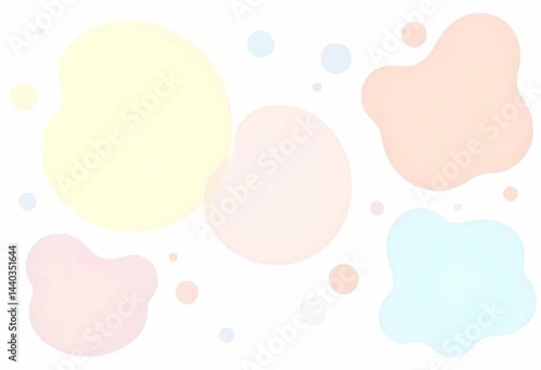 Fototapeta Pastel Blob Organic Shape Vector Background
