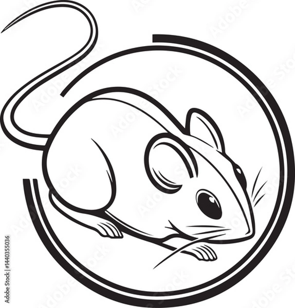 Obraz Computer mouse. Icon for design. Easily editable