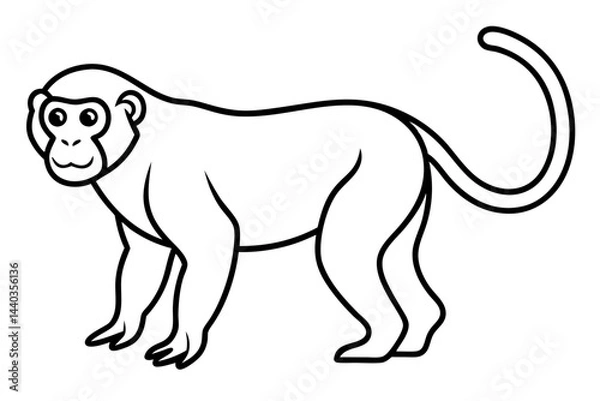 Obraz Modern Proboscis Monkey Sketch