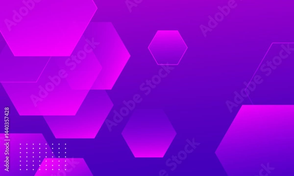 Fototapeta Abstract purple background with hexagons. Eps10 vector