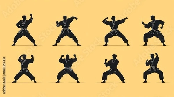 Obraz Karate Silhouette Forms