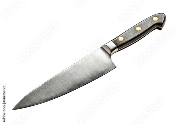 Fototapeta Professional Chef Knife with Sharp Blade and Ergonomic Handle for Culinary Use in Kitchen