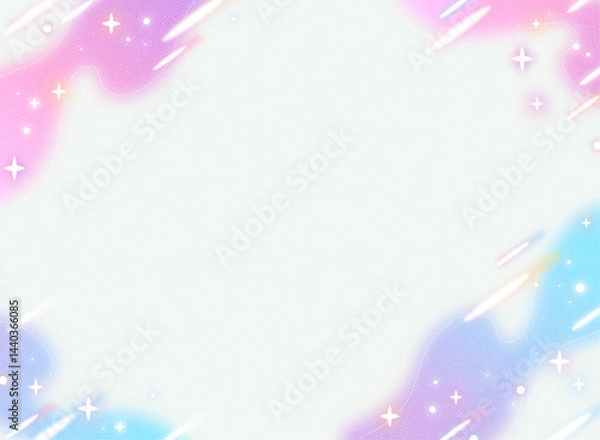 Obraz キラキラと幻想的なグラデーションのフレーム背景