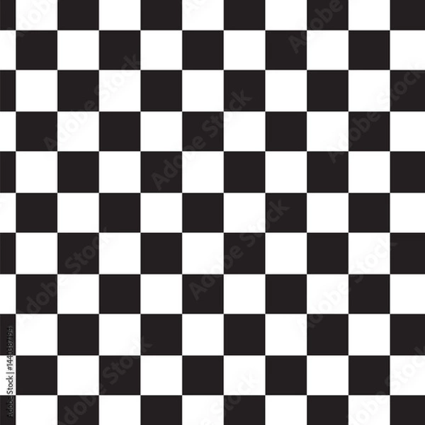 Obraz Black and white Checkered seamless pattern design