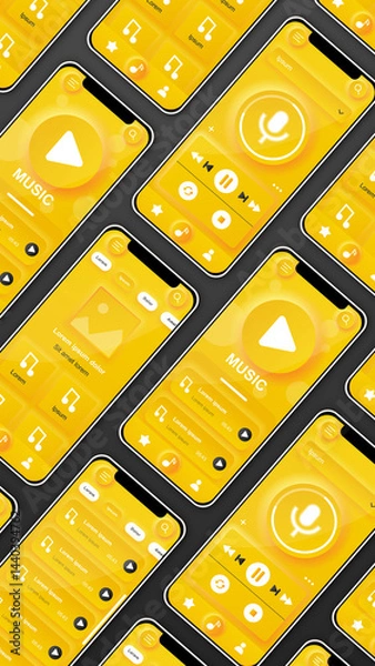 Obraz Mobile Phones Animated Vertical Multi Screen 