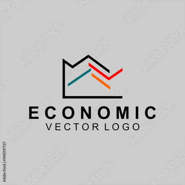 Obraz Simple vector logo about finance and business theme, suitable for company logo
