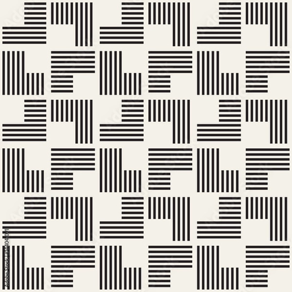 Fototapeta Seamless pattern with stripes. Vector abstract background. Stylish lattice structure