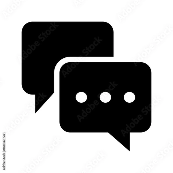 Fototapeta Chat Discussion. Group Talk. Community Dialog. Vector Icon