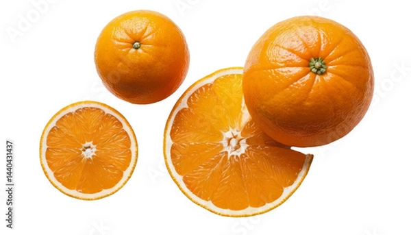 Obraz Orange isolated on white background with clipping path.