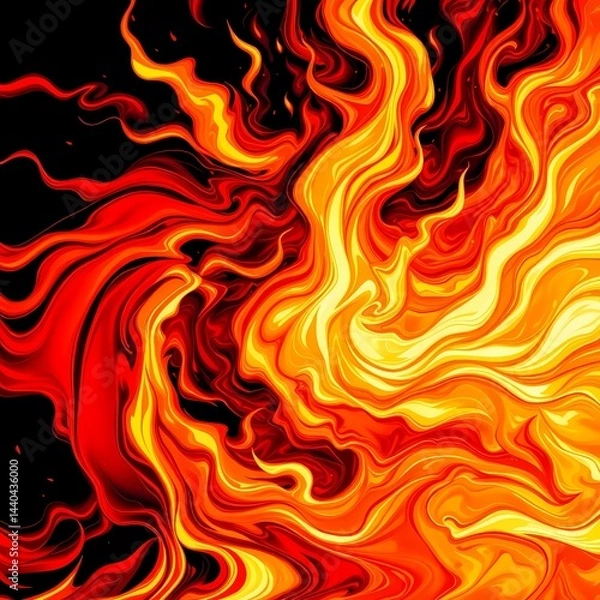 Fototapeta fire flames seamless pattern