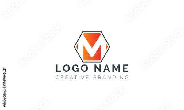 Obraz Minimalist M Logo for Branding and Identity.