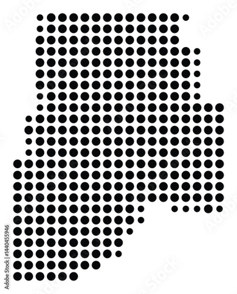 Fototapeta Symbol Map Of the County Valley (Montana, US) showing the County with a few black dots
