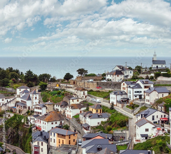 Obraz Luarca town cityscape, Spain.