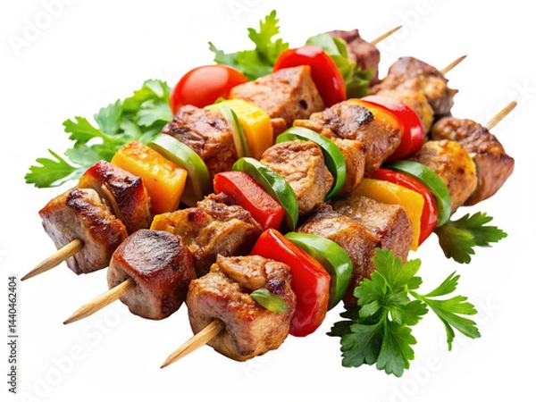 Obraz saslik isolated white background 