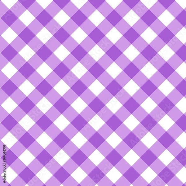 Obraz Tartan plaid seamless pattern. Kitchen checkered purple tablecloth napkin fabric background.