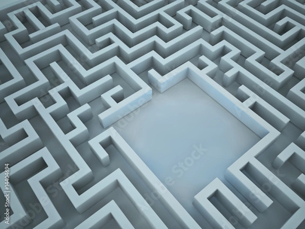 Obraz 3D rendering of a infinite maze.