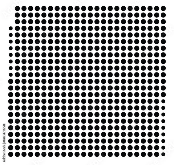 Fototapeta Symbol Map Of the County Caswell (North Carolina, US) showing the County with a few black dots
