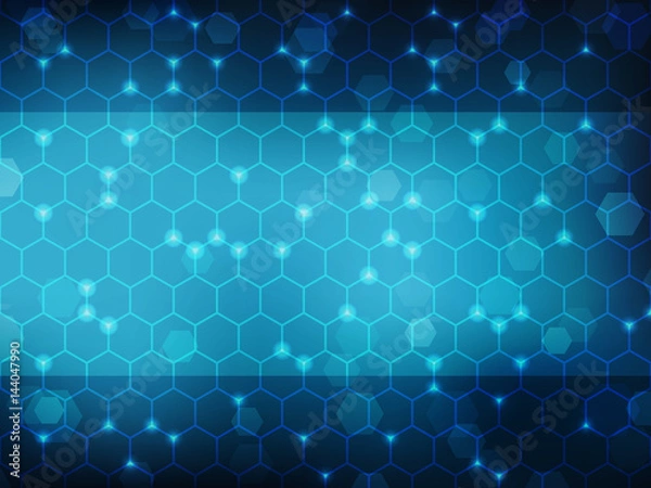 Obraz Cyber security Concept  on Abtract Technology background. Vector illustration