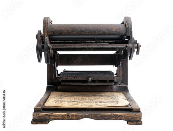 Obraz Isolated vintage printing press