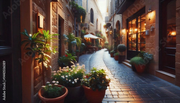 Obraz 巷子裡的咖啡廳