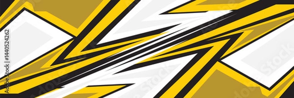 Fototapeta car livery graphic vector with exclusive colors. abstract grunge background design for vehicle vinyl wrap and sports car, racing car, jersey, banner and adventure ready to print.