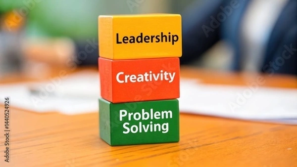 Fototapeta Enhancing Human Resource Development through Competency-Labelled Stacked Cubes A Creative Approach in Talent Management Environments