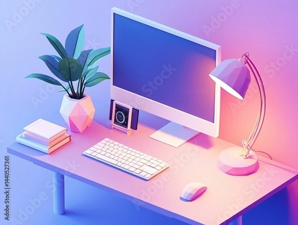 Obraz Modern Desk Setup