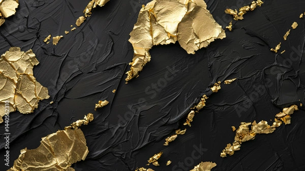 Obraz Subtle black and gold texture with organic variations, perfect for premium royal luxury backgrounds, banners, and artistic design presentations.

