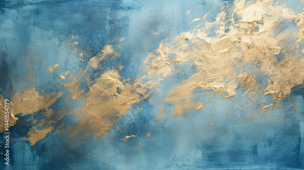 Obraz Elegant royal blue and premium gold leaf texture with organic details, ideal for luxury wallpapers, web backgrounds, and premium visual design projects.


