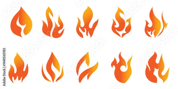 Fototapeta Fire Illustration Set