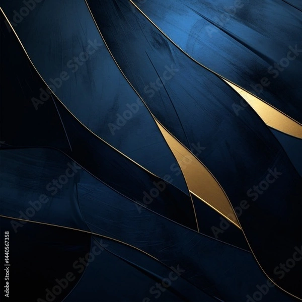 Fototapeta abstract background with blue and gold