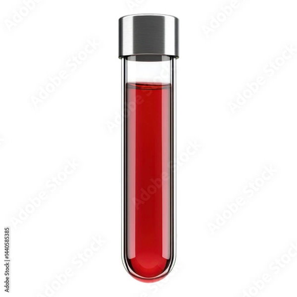 Fototapeta Vial Filled with Fluid isolated on transparent png background