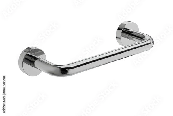 Fototapeta Chrome towel bar isolated on transparent png background