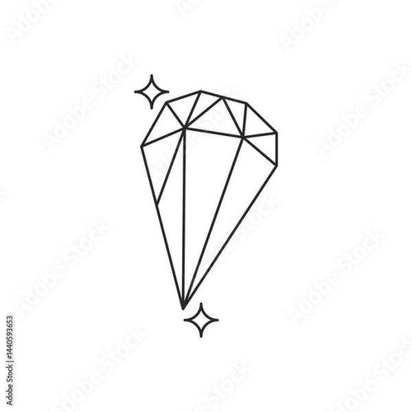 Fototapeta Vector linear boho elements icons and symbols