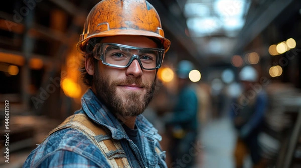 Obraz magic backfire from enchanted beam injures construction apprentice