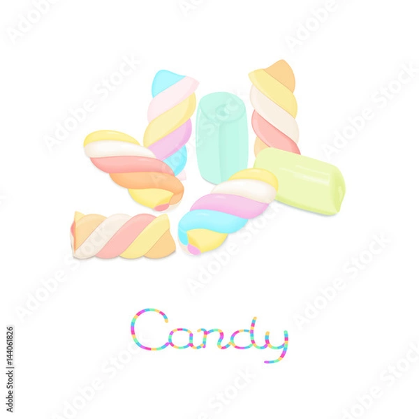 Fototapeta Colored marshmallow