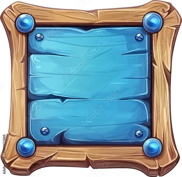 Fototapeta The Game asset for slot game, video game, mobile game element isolation, Vector