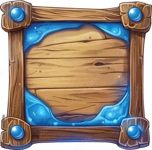 Fototapeta The Game asset for slot game, video game, mobile game element isolation, Vector