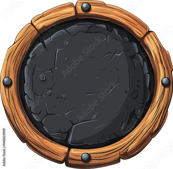 Fototapeta The Game asset for slot game, video game, mobile game element isolation, Vector