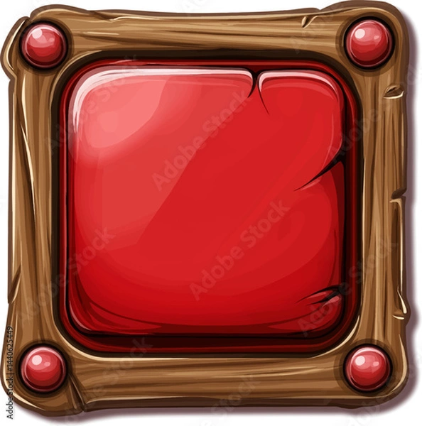 Obraz The Game asset for slot game, video game, mobile game element isolation, Vector