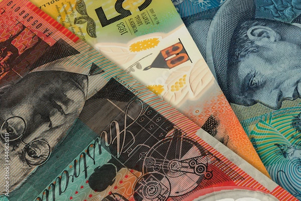 Obraz Australian dollar banknotes. Foreign exchange market. Financial concept